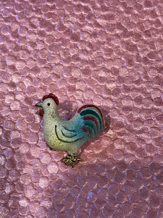 Vintage 1960s Rooster Pin - image 3