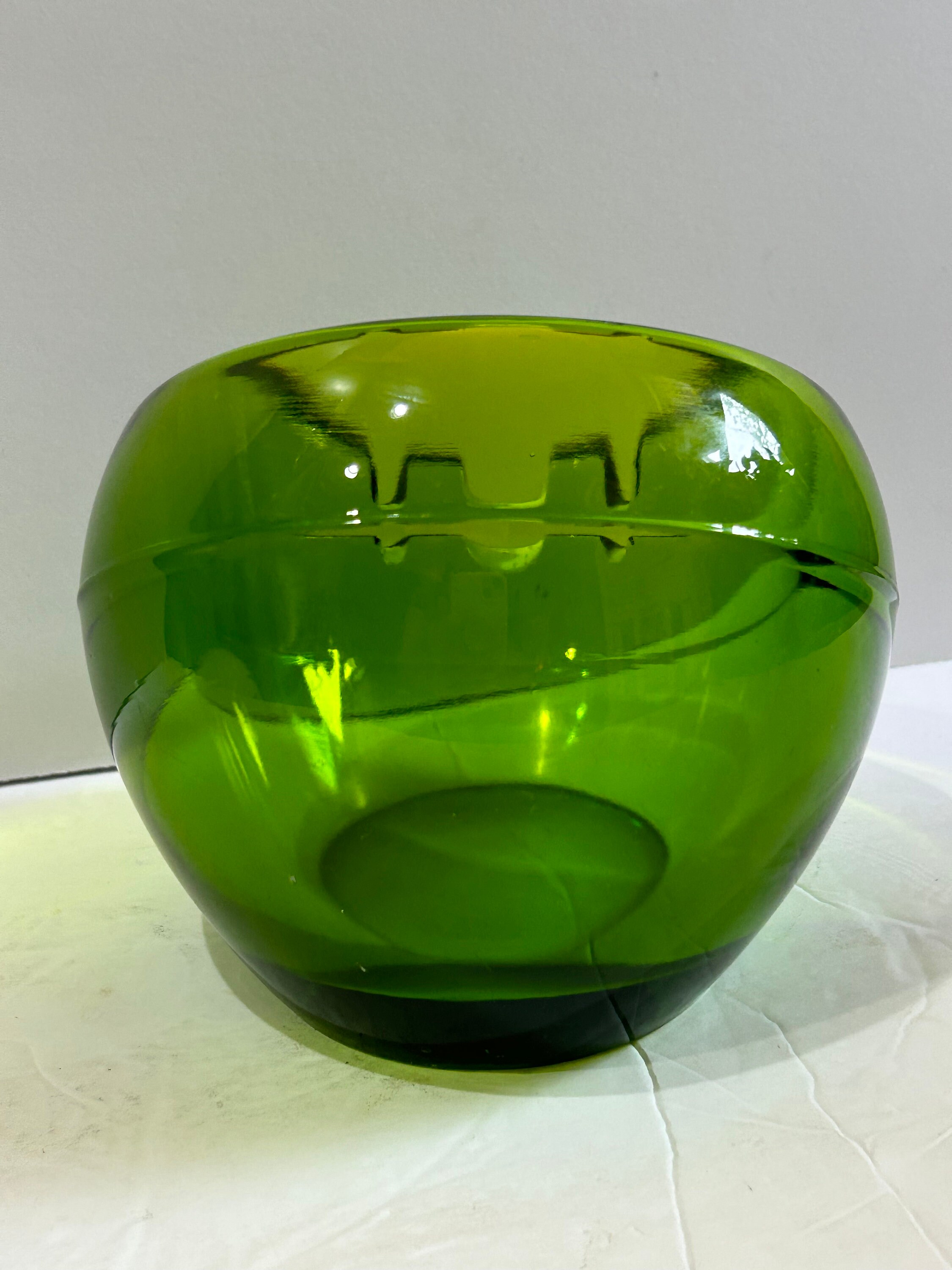 Vintage Viking Green Glass Ashtray Bowl - Etsy