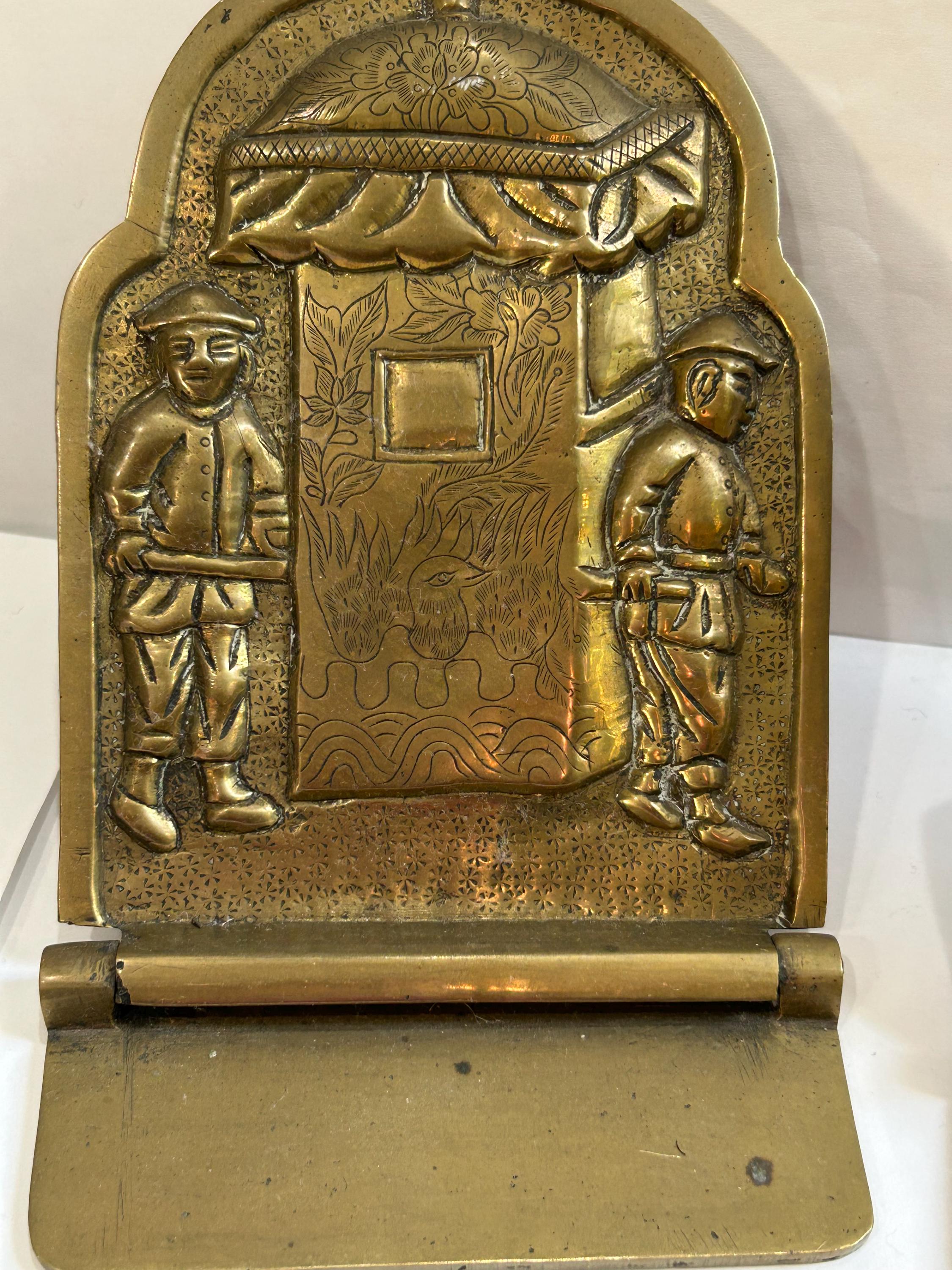 Vintage Brass Detailed Asian Theme Foldable Book Ends Bookends - Etsy