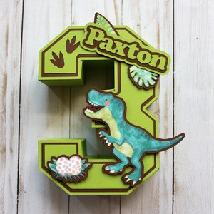 3 REX number 3, 3 REX birthday decorations, 3 REX birthday centerpiece, birthday numbers boy, dinosaur birthday decorations, t rex birthday