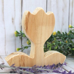 Unfinished tulip cutout free-standing, unfinished flower cutout diy, unfinished spring tier tray craft, diy tier tray craft, spring crafts.