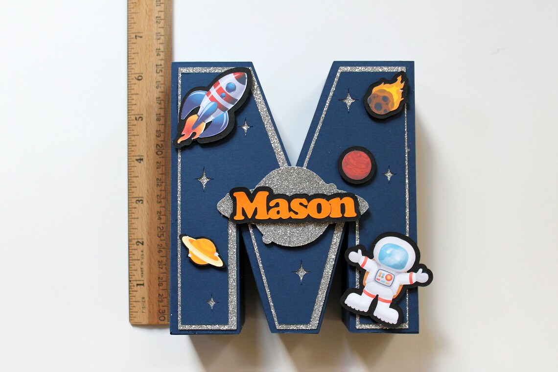 Outer Space Personalized Letter Outer Space Letters Outer - Etsy