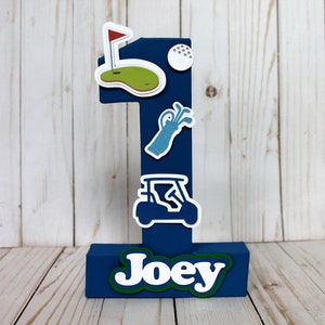 Golf numbers, Number 1 golf theme, hole in one birthday, hole in one centerpiece, golf birthday decor, summer 1st birthday, golf party.
