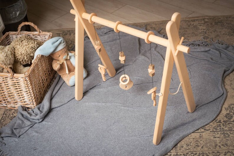 Wood Play Gym Wooden Baby Gym With Toy Ecofriendly Toy Etsy