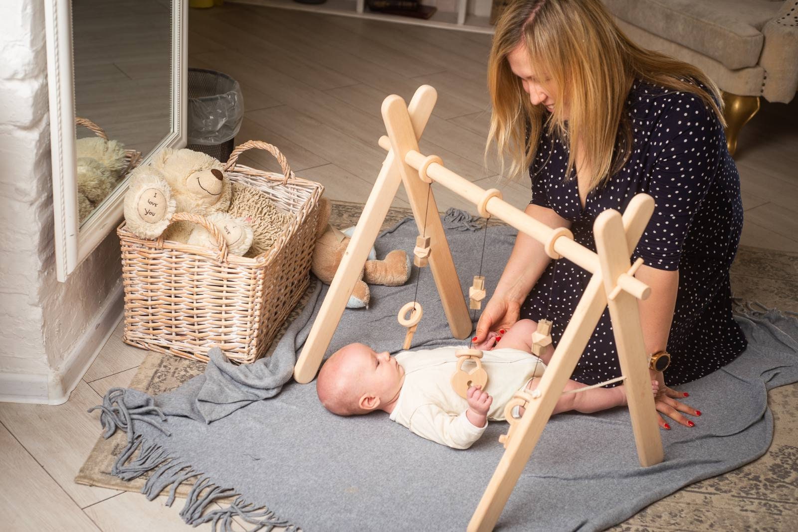 Wood Play Gym Wooden Baby Gym With Toy Ecofriendly Toy Etsy