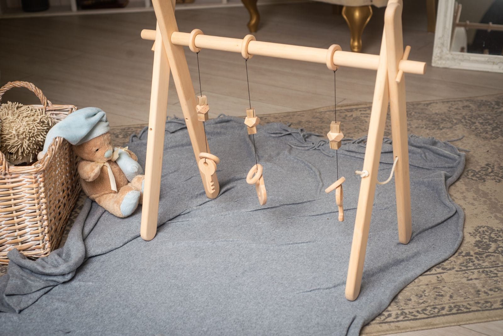 Wood Play Gym Wooden Baby Gym With Toy Ecofriendly Toy Etsy