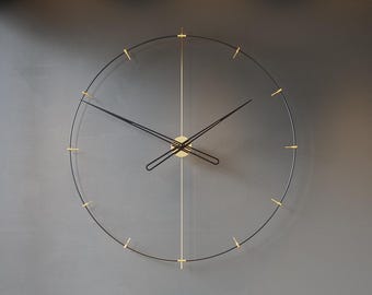 Extragroße Luxus Wanduhr, Lautloses deutsches Uhrwerk, Modernes Dekor