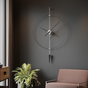 Large Wall Clock Modern, Unique Wall Clocks, Big Ben Wall Clock, Oversized Clock, Minimalist Clock, Office Wall Clock, Design Wall Clock