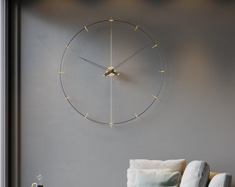 Reloj de pared grande moderno, relojes de pared únicos, reloj de pared Big Ben, reloj de gran tamaño, reloj minimalista, reloj de pared de oficina, reloj de pared de diseño