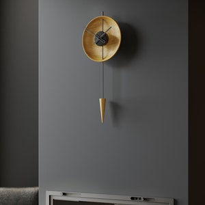 Large Modern Pendulum Wall Clock: Minimalist Design