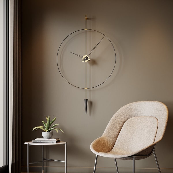 Large Wall Clock Modern, Unique Wall Clocks, Big Ben Wall Clock, Oversized Clock, Minimalist Clock, Office Wall Clock, Design Wall Clock