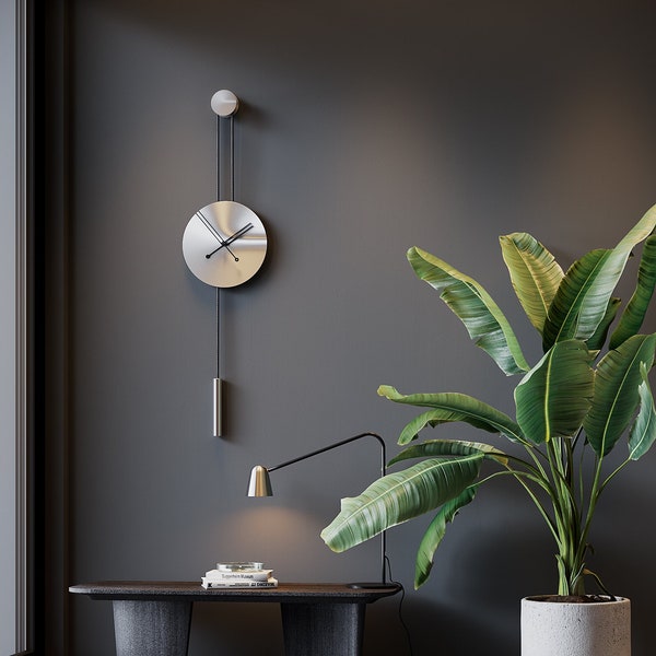 Modern Vertical Wall Clock Etsy