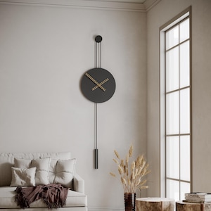 GROSSE, Moderne Wanduhr: Minimalistisches Stahl Design