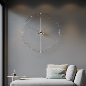 Large Wall Clock Modern, Unique Wall Clocks, Big Ben Wall Clock, Oversized Clock, Minimalist Clock, Office Wall Clock, Design Wall Clock