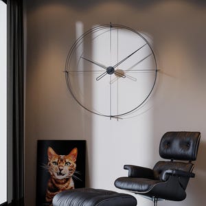 Large Wall Clock Modern, Unique Wall Clocks, Big Ben Wall Clock, Oversized Clock, Minimalist Clock, Office Wall Clock, Design Wall Clock