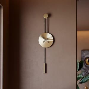 Reloj de pared de péndulo moderno de gran tamaño: diseño minimalista.
