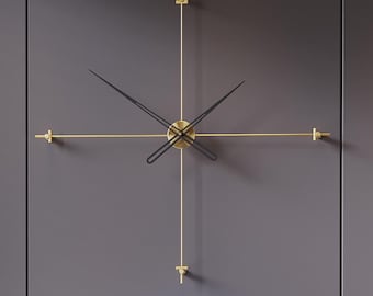 Compass Wall Clock – Oversized Metal, Silent German Movement, Minimalist Modern Decor