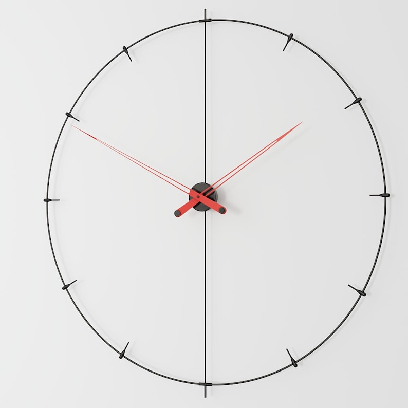 Große Wanduhr Modern, Einzigartige Wanduhren, Big Ben Wanduhr, Übergroße Uhr, Minimalistische Uhr, Büro Wanduhr, Design Wanduhr Bild 9