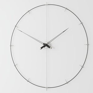 Große Wanduhr Modern, Einzigartige Wanduhren, Big Ben Wanduhr, Übergroße Uhr, Minimalistische Uhr, Büro Wanduhr, Design Wanduhr Sİlver/Black