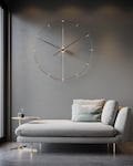 Large Modern Wall Clock: Minimalist Design, Silent Quartz Movement