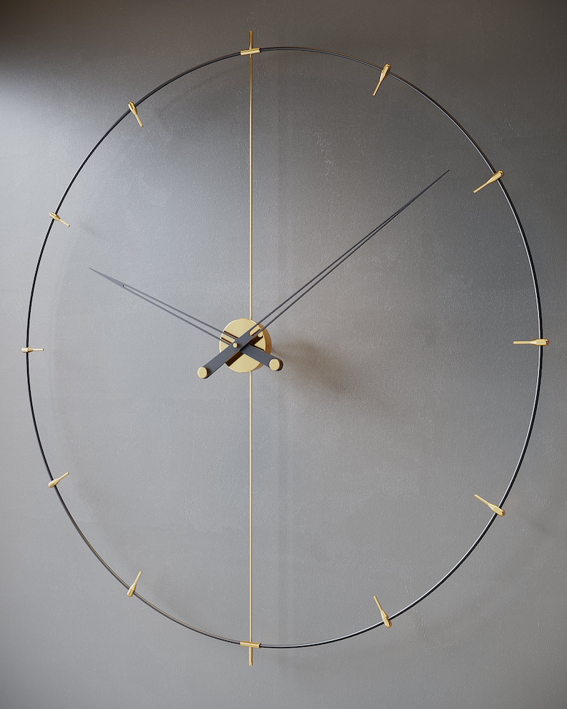 Große Wanduhr Modern, Einzigartige Wanduhren, Big Ben Wanduhr, Übergroße Uhr, Minimalistische Uhr, Büro Wanduhr, Design Wanduhr Bild 2