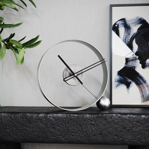 Table Clocks Modern, Wood Table Clocks, Clock on Stand, Unique Table Clock, Minimalist Table Clock, Luxury Table Clock ENDLESS ANTIQUE