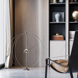 Table Clocks Modern, Wood Table Clocks, Clock on Stand, Unique Table Clock, Minimalist Table Clock, Luxury Table Clock