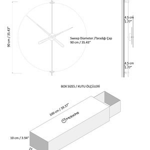 Large Modern Wall Clock: Minimalist Steel & Walnut Design - Etsy