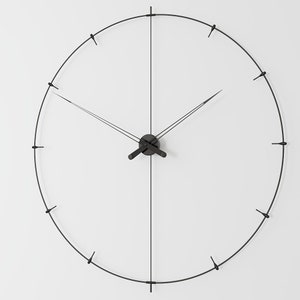 Große Wanduhr Modern, Einzigartige Wanduhren, Big Ben Wanduhr, Übergroße Uhr, Minimalistische Uhr, Büro Wanduhr, Design Wanduhr All Black