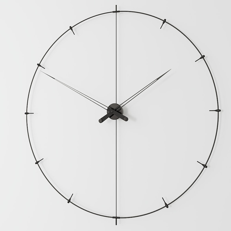 Große Wanduhr Modern, Einzigartige Wanduhren, Big Ben Wanduhr, Übergroße Uhr, Minimalistische Uhr, Büro Wanduhr, Design Wanduhr Bild 10