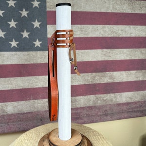 Custom Leather Walking Stick Wrist Strap US Veteran Made USA Hiking Walking Stick Cane