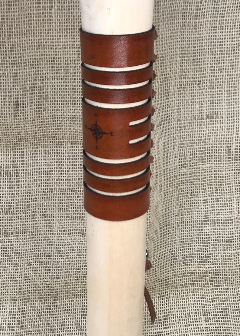 Custom Leather Walking Stick GRIP or Cane US Veteran Made USA Etsy