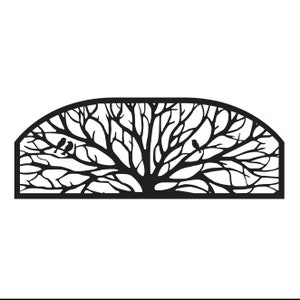SVG DWG Dxf geschnitten Datei Zaun Topper Panel Vögel im Busch uns Veteran Made
