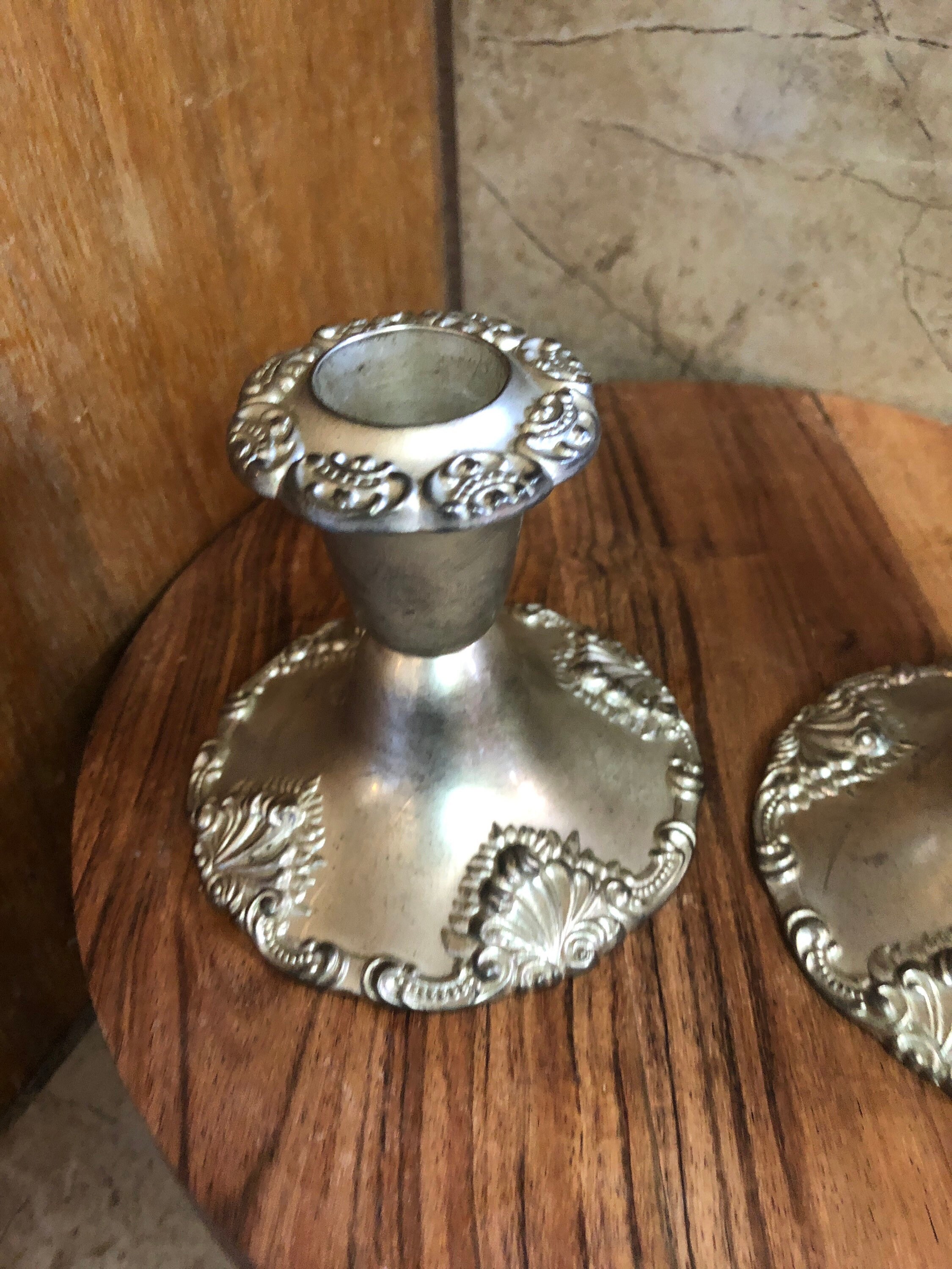 Godinger silver plated candle stick holders set of 2 Etsy