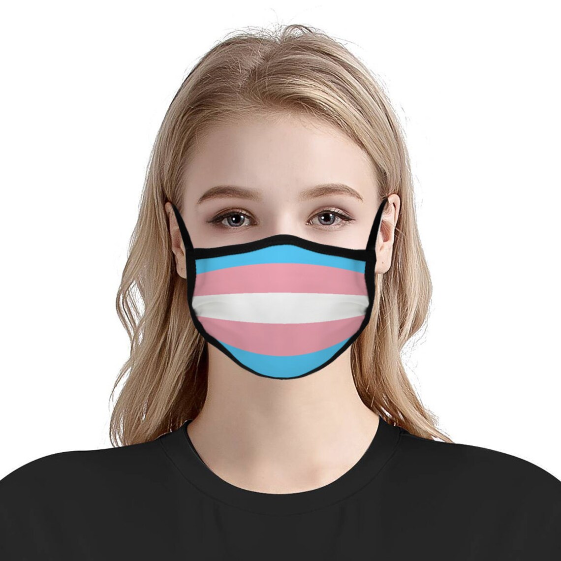 Transgender Pride Mask Trans Pride Flag Washable Face Mask Etsy