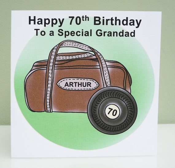 Personalised Mens Birthday Card Lawn Bowls Birthday Card Etsy