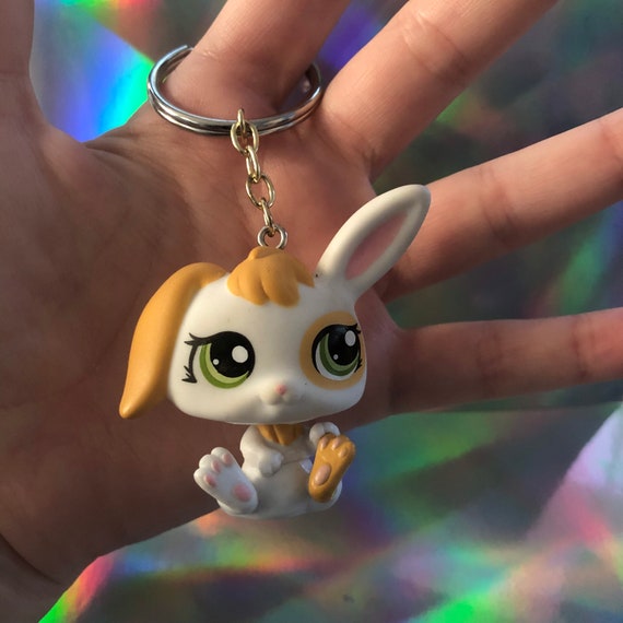 LPS White And Orange Bunny Etsy