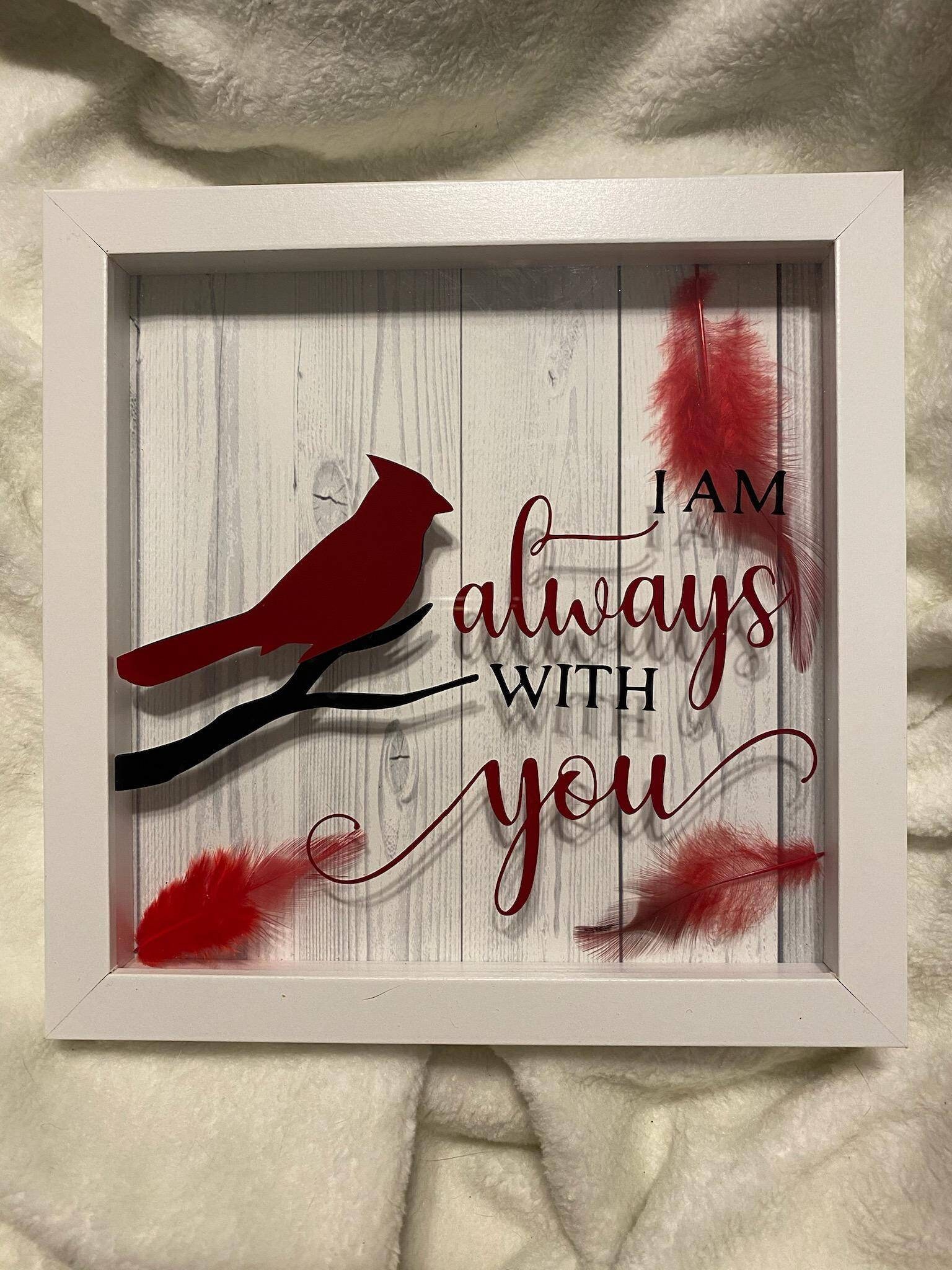 Loving memory cardinal shadow box | Etsy