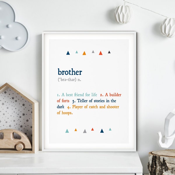 Brother Definition Sign Brother Definition - Etsy