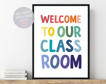 Printable Classroom Welcome Sign Etsy Printable Classroom Welcome Sign Etsy