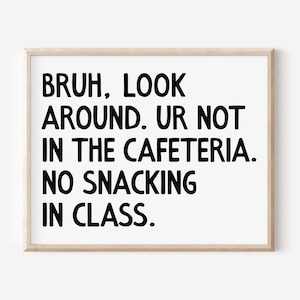 Middle High School Classroom Art, English Science History Math Poster, Teacher Class Rules, 5th 6th 7th 8th 9th Grade Sign DIGITAL DOWNLOAD
