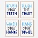 Bathroom Rules Print, Printable Bathroom Art Set, Kids Bathroom Sets ...