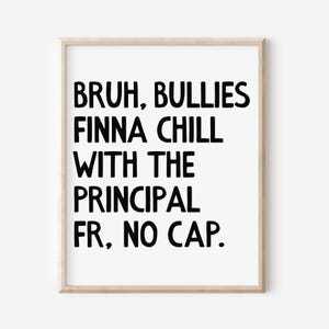 Middle High School Classroom Wall Art, Principal Office Poster, Teacher Classroom Rules, 5th 6th 7th 8th 9th Grade Sign DIGITAL DOWNLOAD
