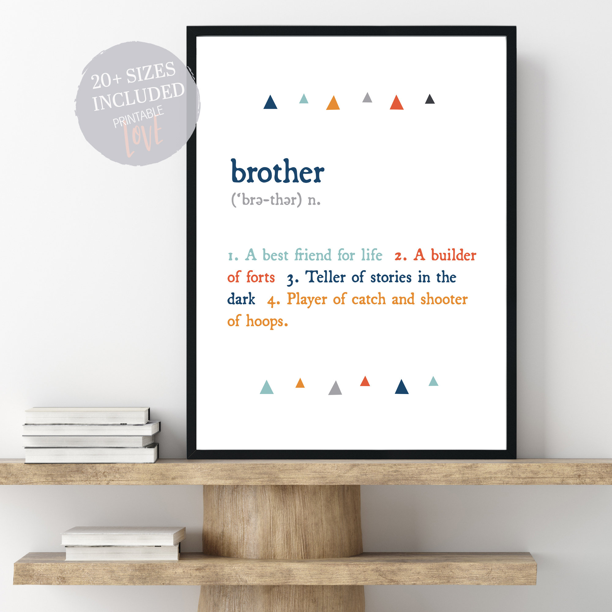 Brother Definition Sign Brother Definition Sign Kids Room Definition Wall Art - Etsy