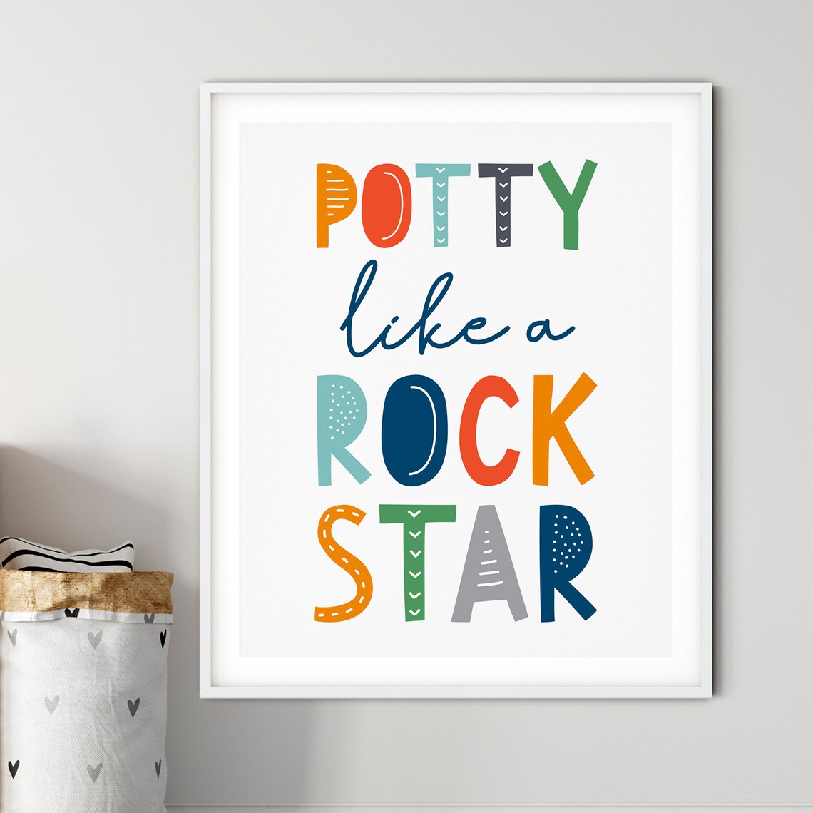 Potty Like A Rockstar Print Potty Training Sign Kids - Etsy