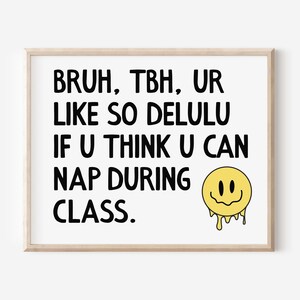 Middle High School Classroom Art, English Science History Math Poster, Teacher Class Rules, 5th 6th 7th 8th 9th Grade Sign DIGITAL DOWNLOAD