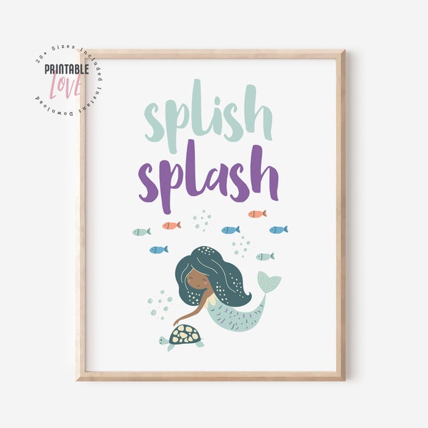 Mermaid Bathroom Art - Etsy