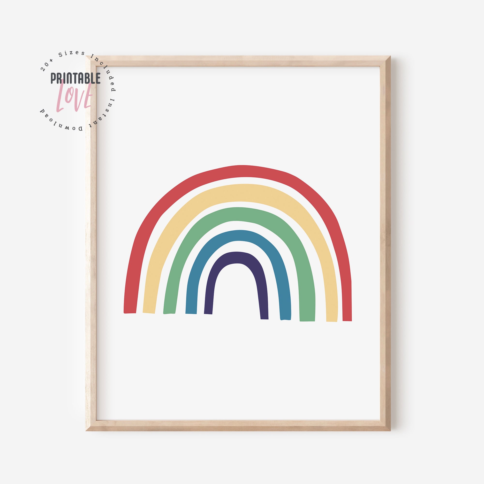 Rainbow Printable, Printable Nursery Art, Rainbow Wall Art, Girls Nursery Decor, Rainbow Girls Room, Rainbow Print Instant Download Price: