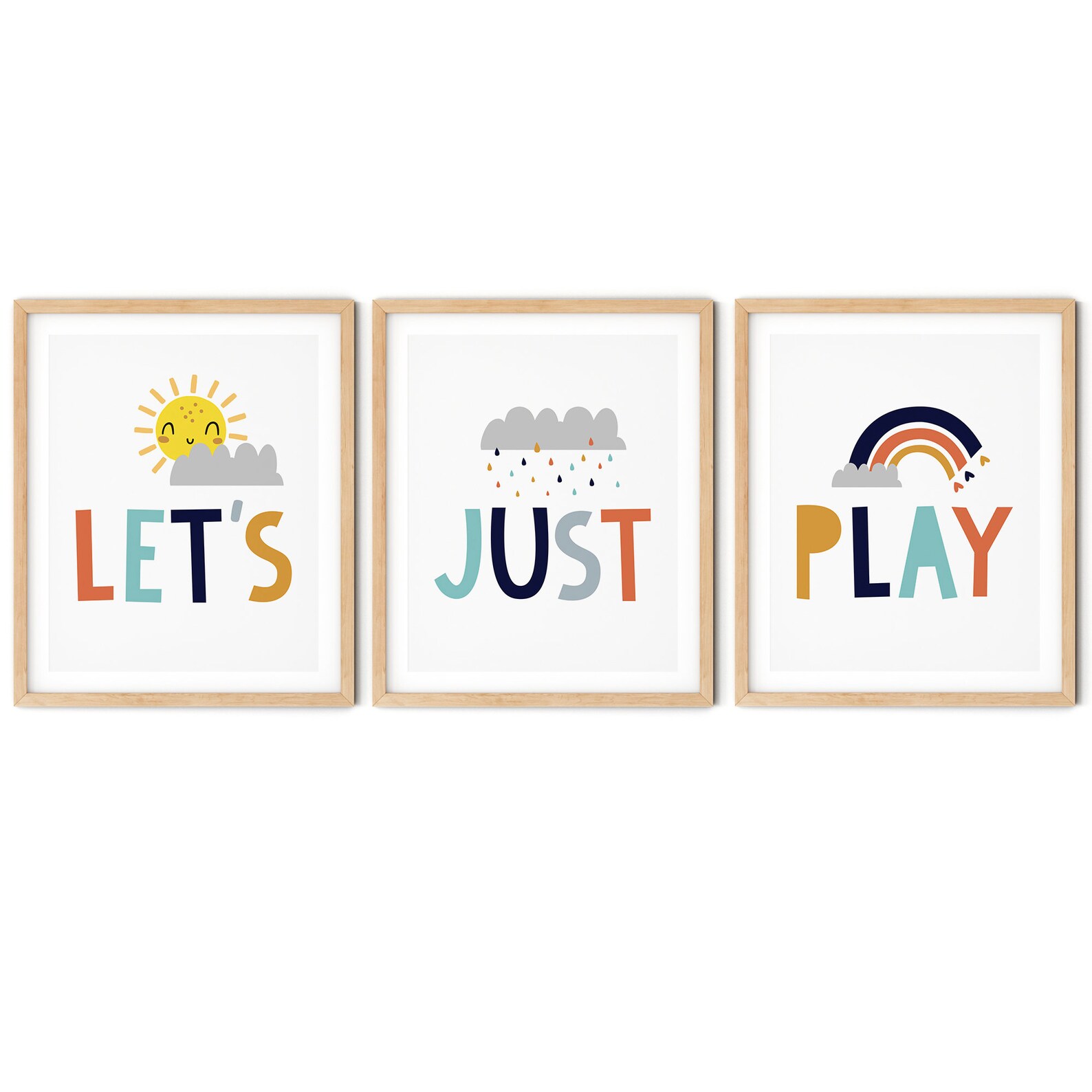 Let's Just Play Printable Set of 3 Prints Playroom - Etsy
