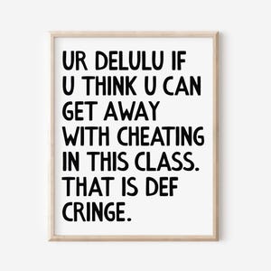 Middle High School Classroom Wall Art, English Math Science Poster, Funny Teacher Classroom 5th 6th 7th 8th 9th Grade Sign DIGITAL DOWNLOAD